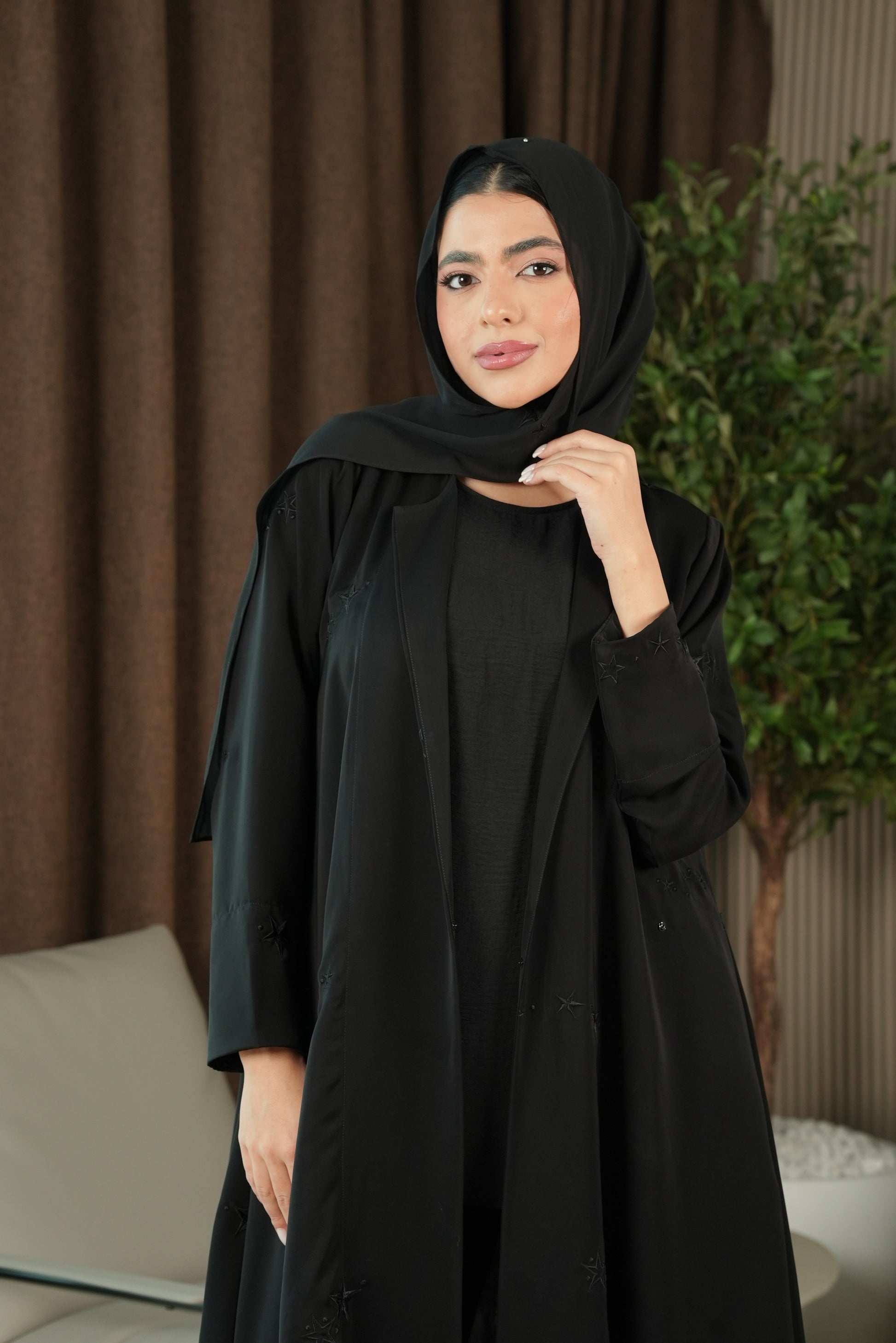 Twilight Spark Abaya - Black