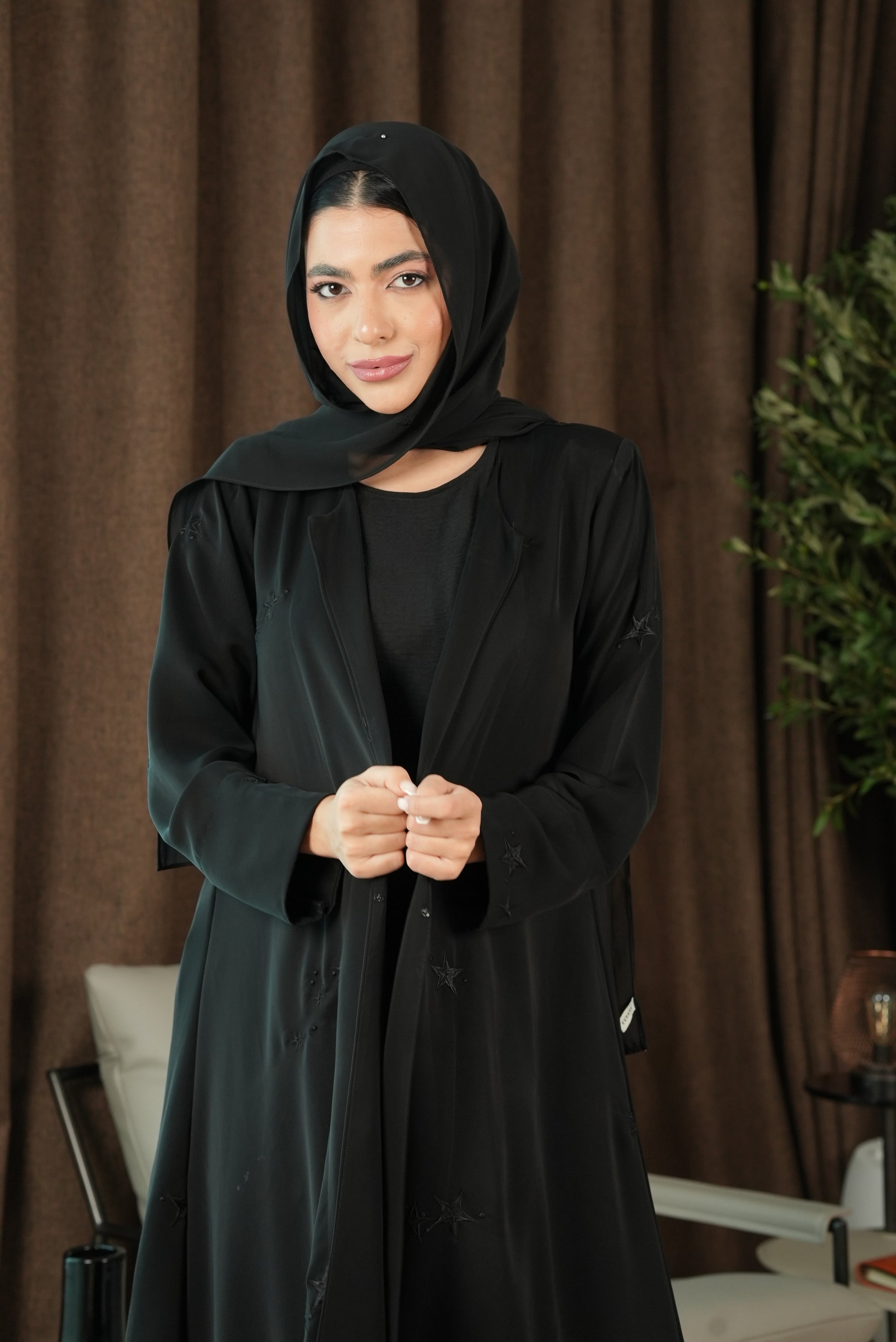 Twilight Spark Abaya - Black