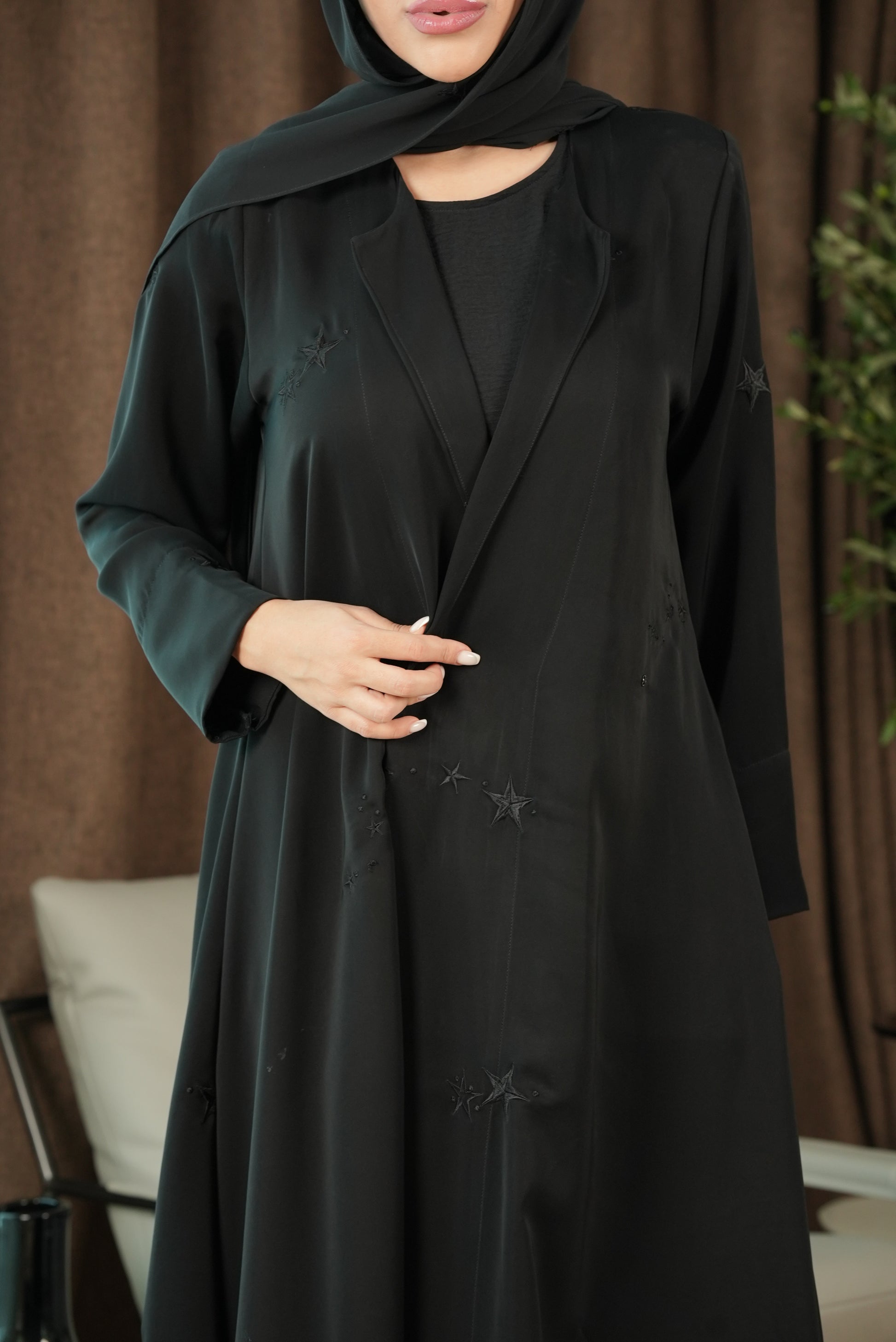Twilight Spark Abaya - Black