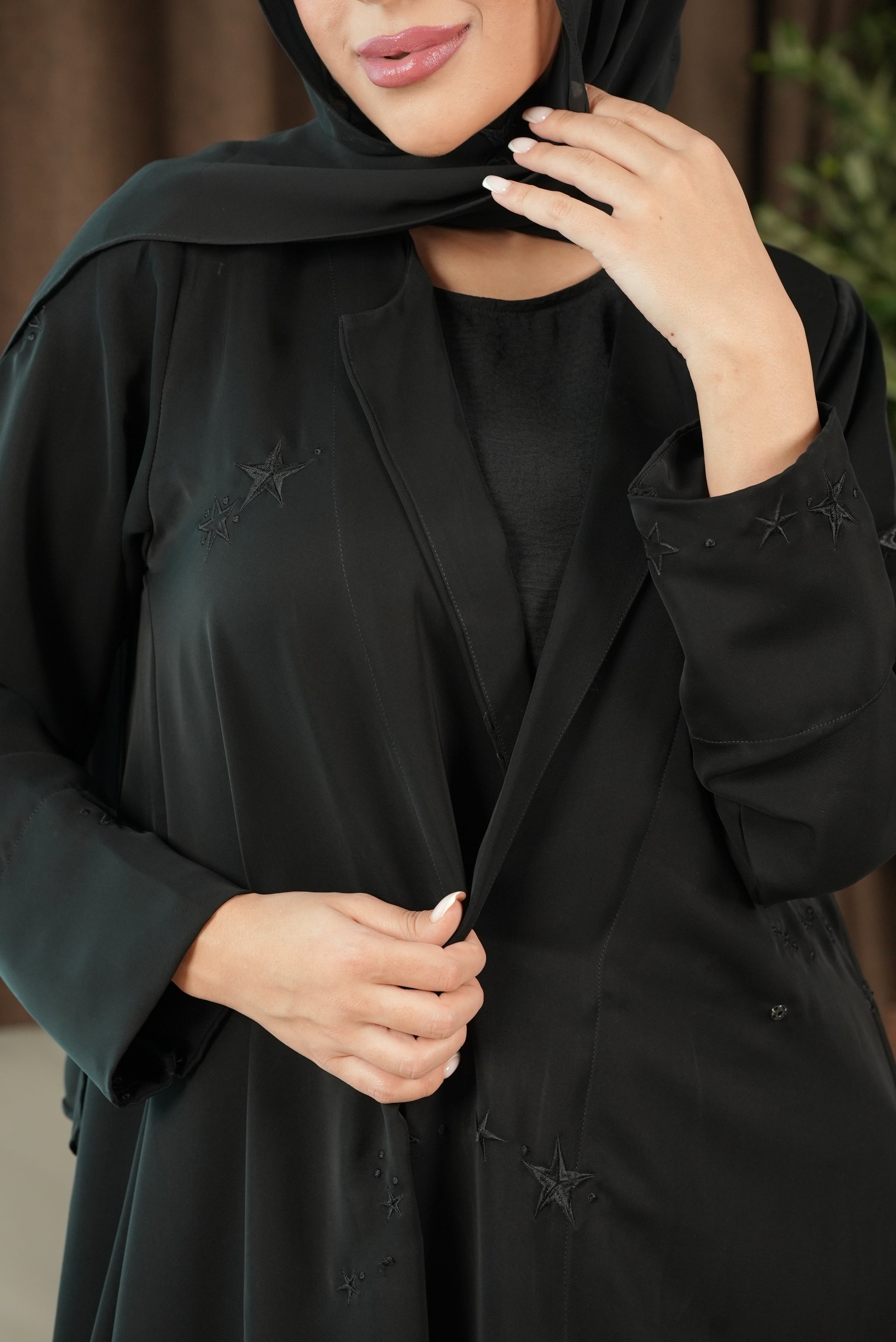 Twilight Spark Abaya - Black