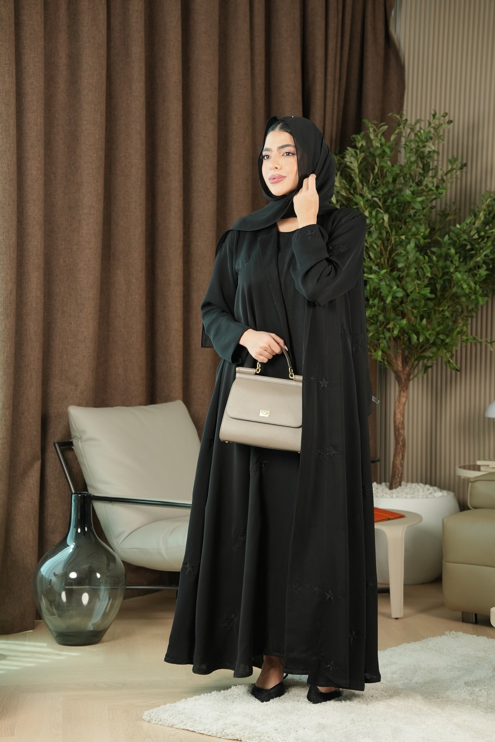 Twilight Spark Abaya - Black