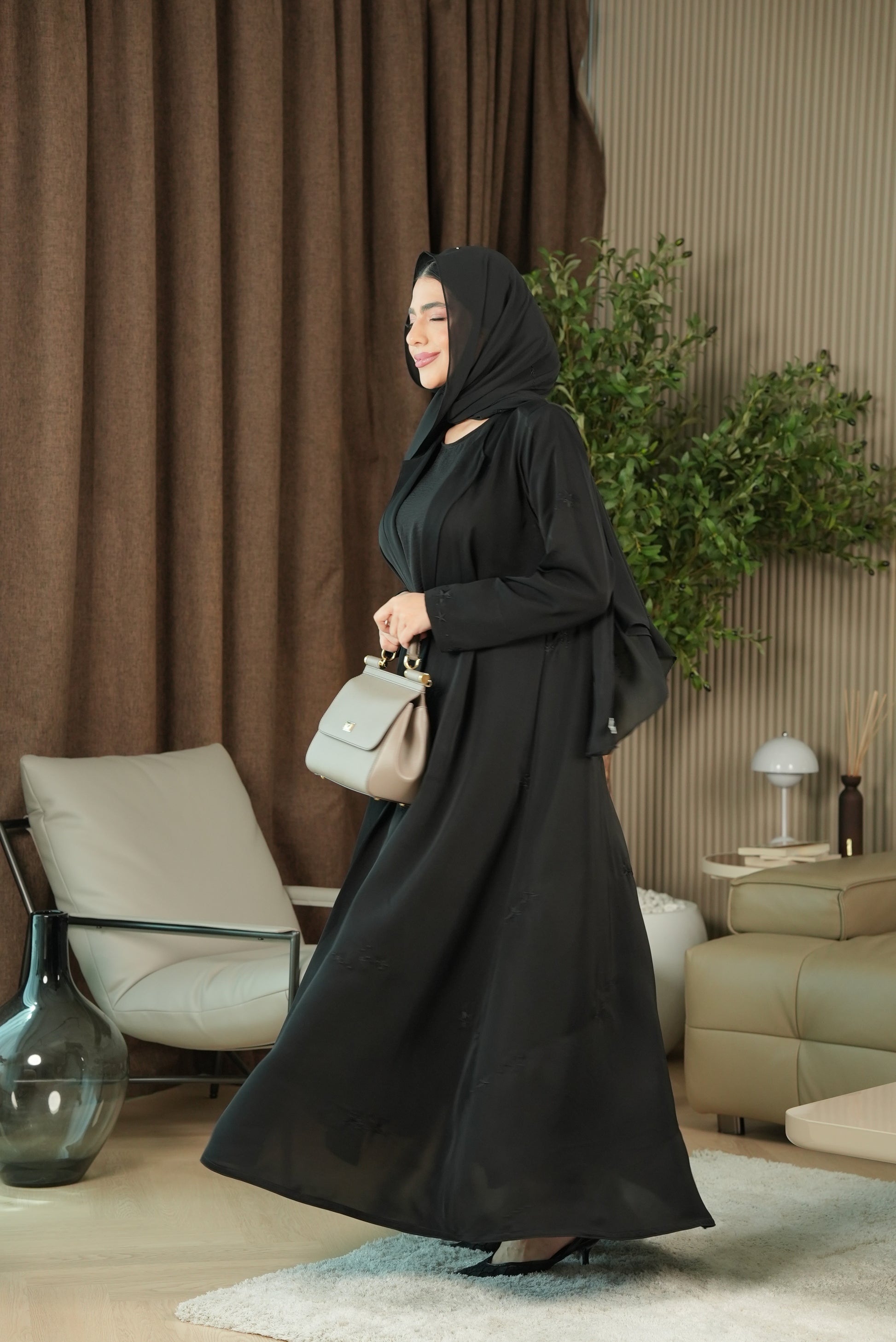 Twilight Spark Abaya - Black