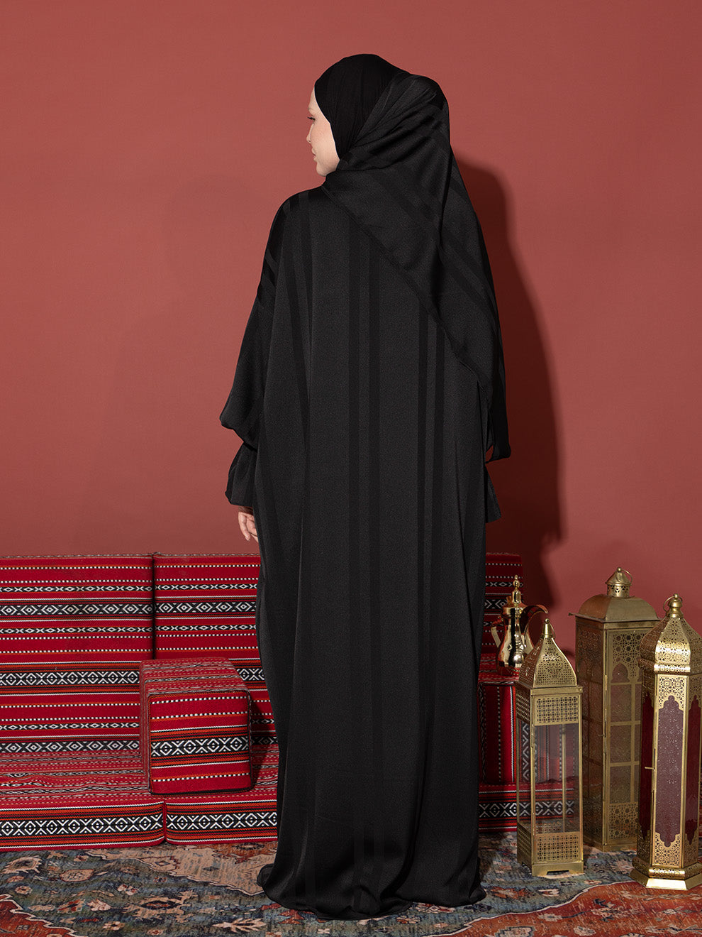 Striped Prayer Abaya