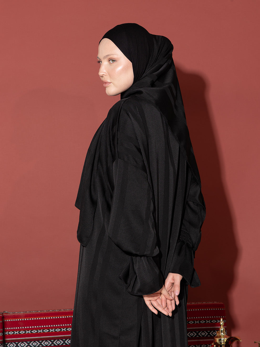 Striped Prayer Abaya
