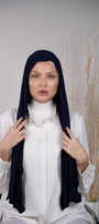Blue Mini Jersey Hijab | Nawara UAE