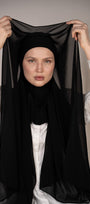 Black Ready-to-Wear Ninja Hijab | Nawara Hijab