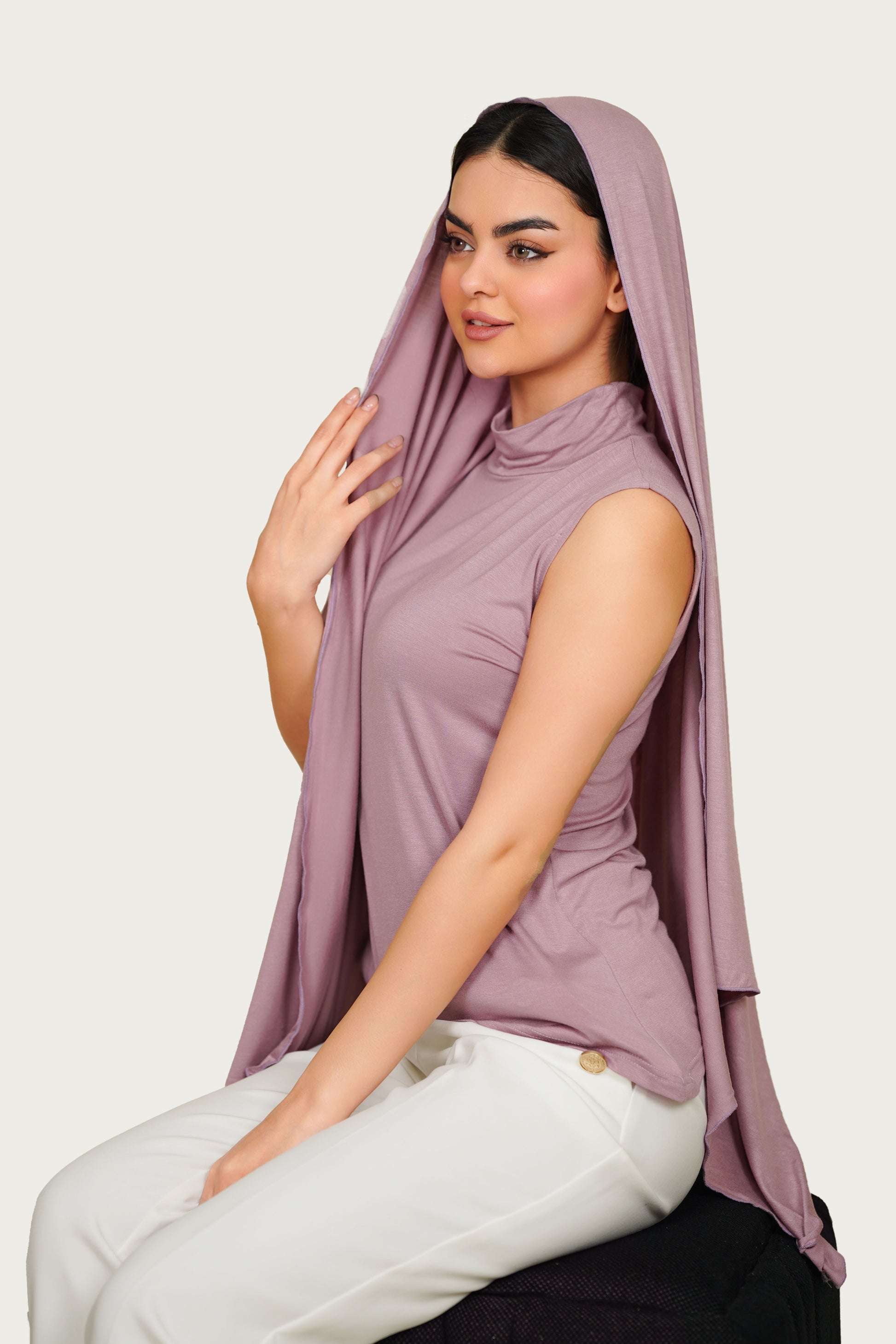 SET : Classic Hijab Matching With Cut Top