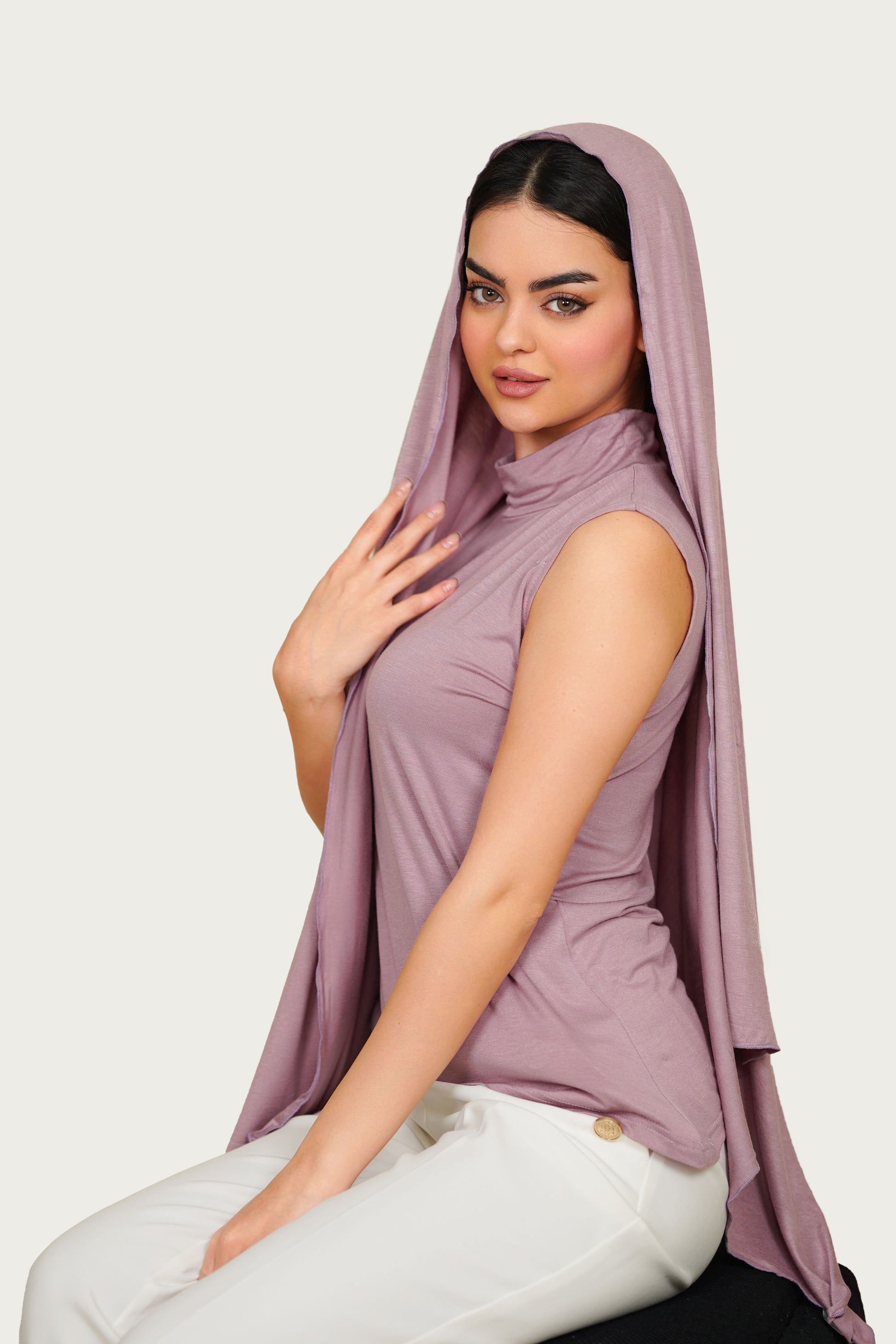 SET : Classic Hijab Matching With Cut Top