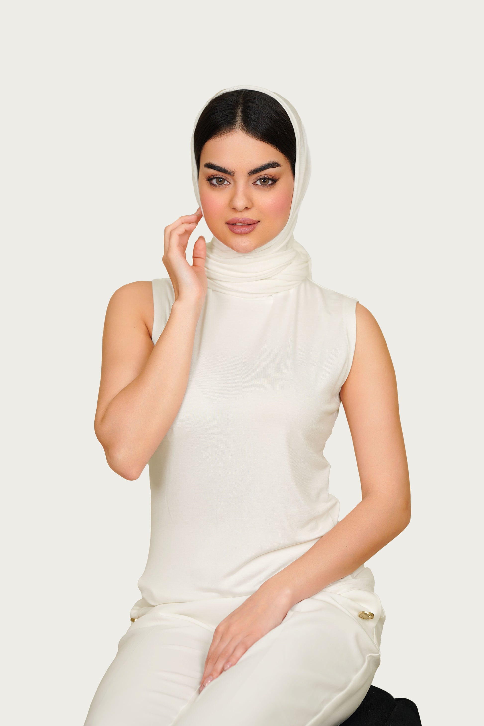 SET : Classic Hijab Matching With Cut Top