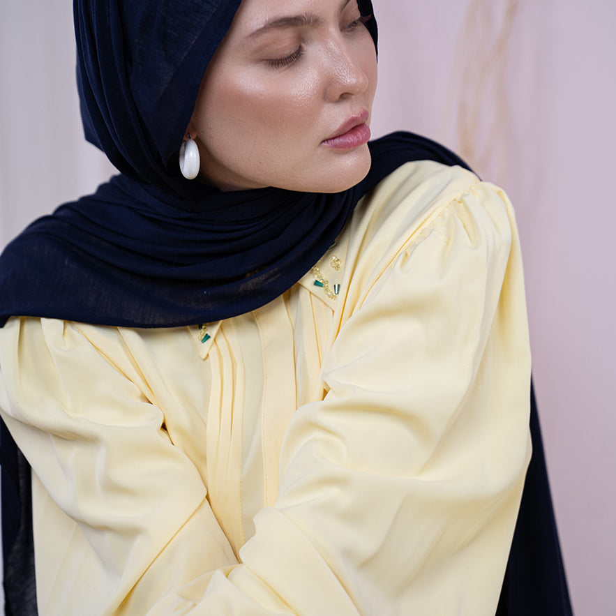 Blue Breathable Modal Hijab | Nawara Hijab