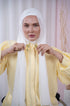 Off-white Magic Chiffon Hijab Front View | Nawara 
