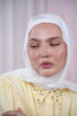 Off-white Magic Chiffon Hijab close-up | Nawara 