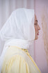 Off-white Magic Chiffon Hijab side View | Nawara 