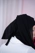 Black Magic Chiffon Hijab back side View | Nawara 
