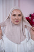 Beige Magic Chiffon Hijab with Built-in Cotton Cap | Nawara Hijab UAE