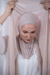 Beige Magic Chiffon Hijab details | Nawara 