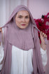 Pink Magic Chiffon Hijab with bult-in cotton cap | Nawara 
