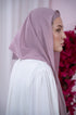Pink Magic Chiffon Hijab side View | Nawara 