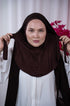 Burgundy Magic Chiffon Hijab with built-in cotton cap | Nawara 