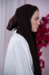 Burgundy Magic Chiffon Hijab side View | Nawara 