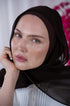 Burgundy Magic Chiffon Hijab close-up | Nawara 