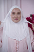 White Magic Chiffon Hijab with bult-in cotton cap | Nawara 