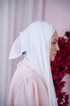 White Magic Chiffon Hijab side View | Nawara 