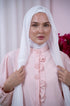 White Magic Chiffon Hijab Front View | Nawara 