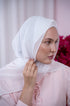 Beige Magic Chiffon Hijab close-up | Nawara 