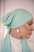 Tiffany blue Premium Chiffon Hijab details | Nawara Hijab