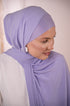 Purple Premium Chiffon Hijab side View | Nawara Hijab