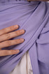 Purple Premium Chiffon Hijab details | Nawara Hijab