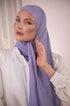 Purple Premium Chiffon Hijab Front View | Nawara Hijab