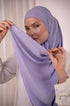 Purple Chiffon Hijab with Matching Cotton Cap | Nawara UAE