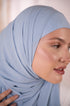 Desert sky Premium Chiffon Hijab side View | Nawara Hijab