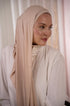 Beige Ready-to-Wear Cotton Gauze Hijab | Nawara