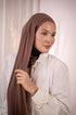 Brown Ready-to-Wear Cotton Gauze Hijab | Nawara