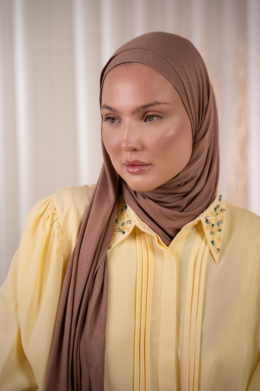 Nude Ready-to-Wear Cotton Gauze Hijab | Nawara