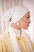 Off-white Premium Chiffon Hijab details | Nawara Hijab