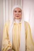 Off-white Premium Chiffon Hijab Front View | Nawara Hijab