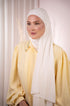 Off-white Chiffon Hijab with Matching Cotton Cap | Nawara UAE