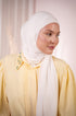 Off-white Premium Chiffon Hijab side View | Nawara Hijab