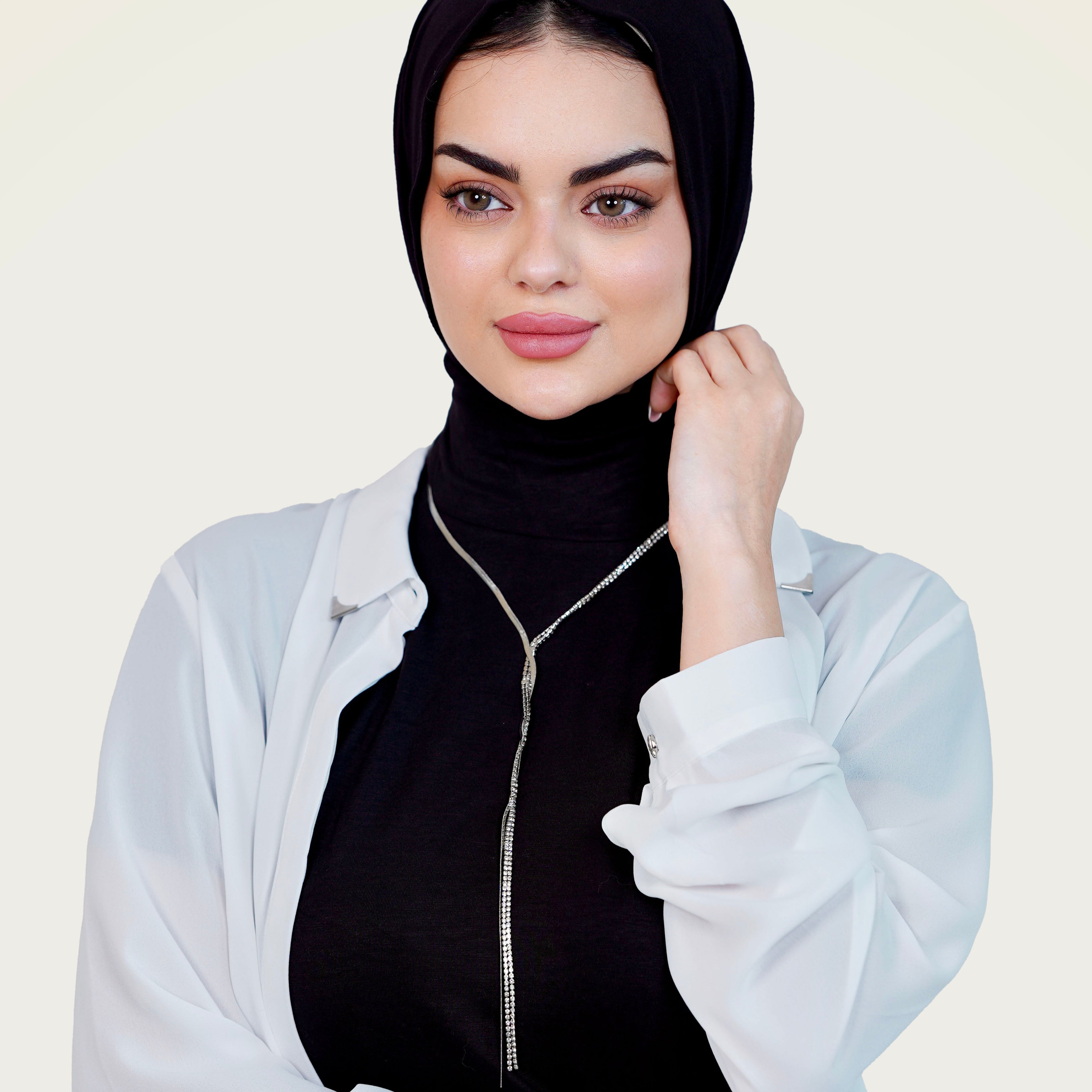 Set : Mini Plane Hijab matching With Full Top